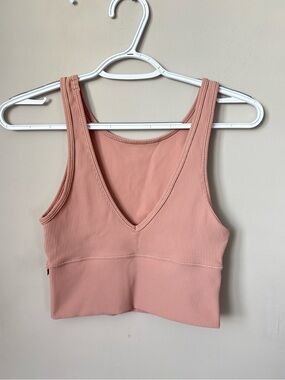 Lululemon Power Pivot Ribbed Tank Size 4 Pink Clay